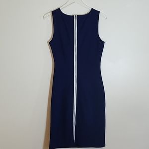 NWT Kenneth Cole Navy Blue Dress, Back Zipper